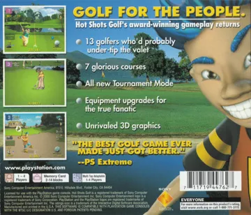 Hot Shots Golf 2 (US) box cover back